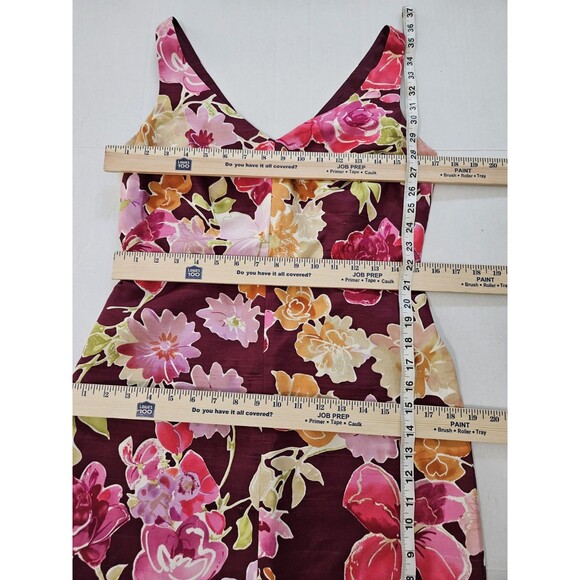 David Meister NWT Silk Floral Sheath Dress V-neck Sz 6 Made In The USA - Picture 6 of 10